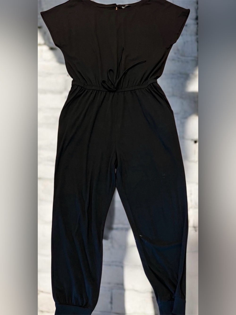 Black Women's Jumpsuit with Elastic Waist by Prettygarden